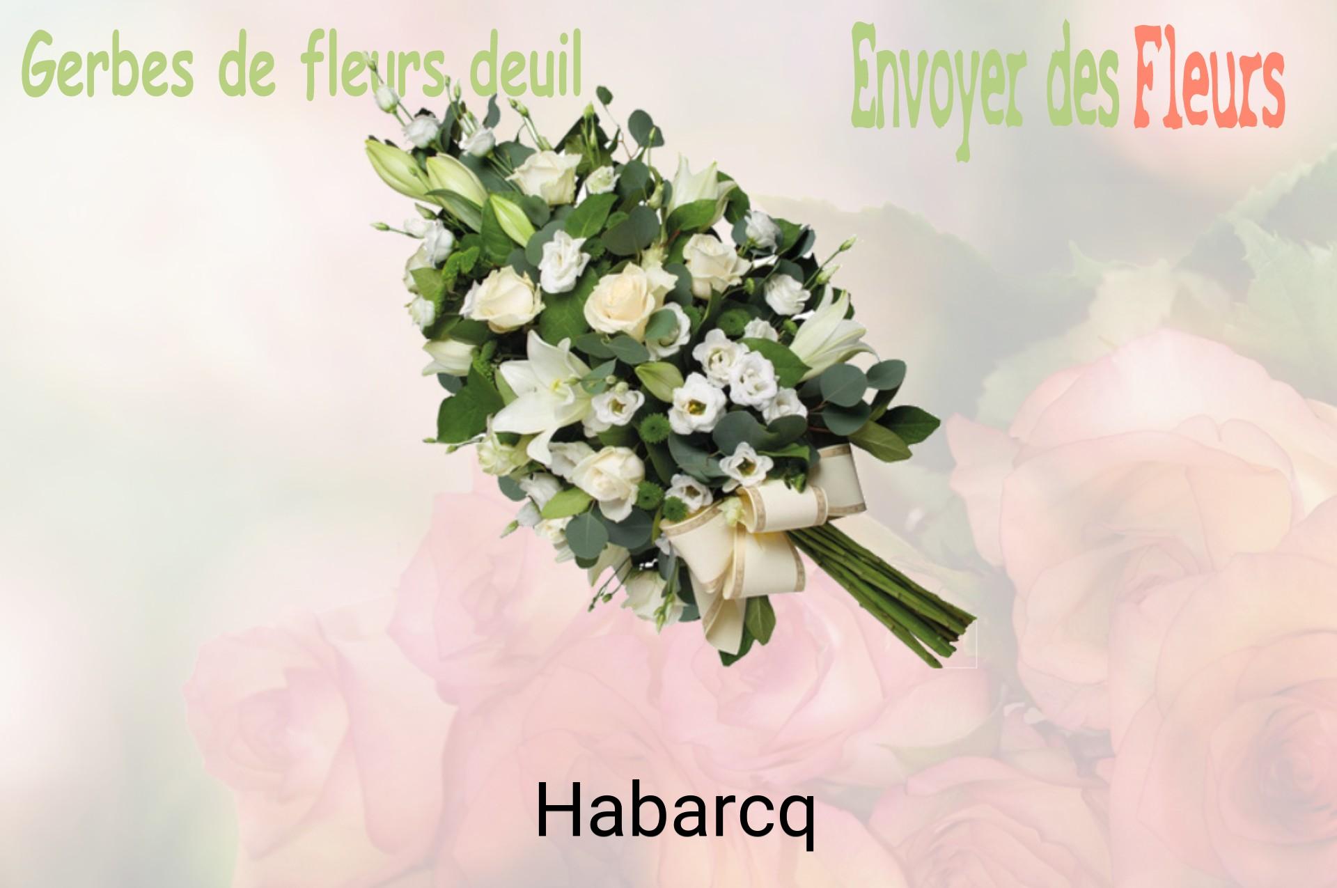 Gerbe de fleurs de deuil livrée à Habarcq